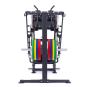 TRINFIT Leg press + Hack squat D5 Pro s kotouči zadní pohled